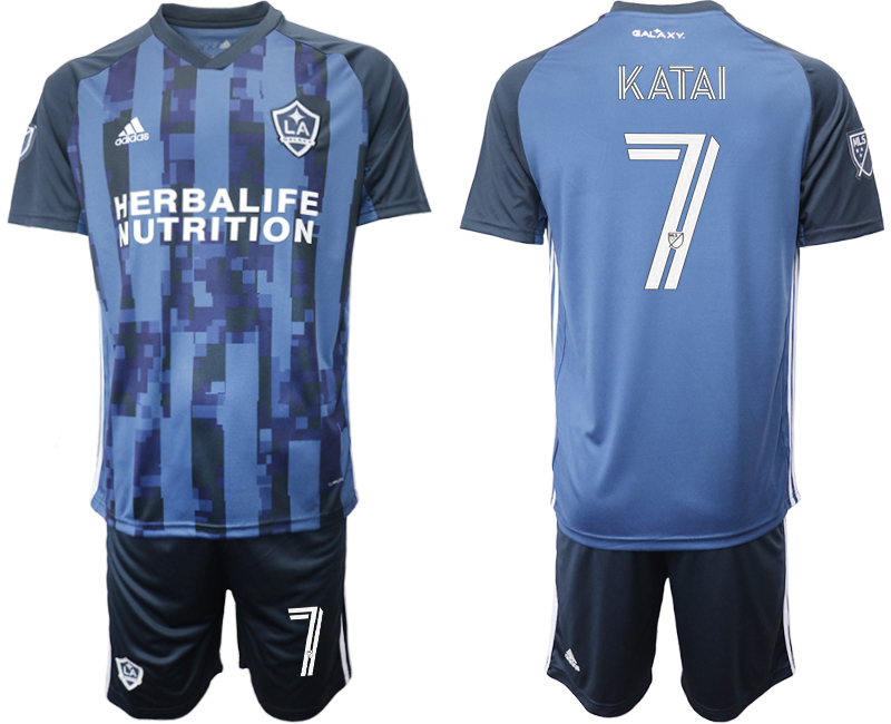 Men 2020-2021 club Los Angeles Galaxy away #7 blue Soccer Jerseys